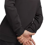 Buzo Puma Squad color beige con mangas largas blancas, cuello redondo y logo Puma estampado en el pecho.