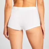 Pack de dos culottes blancos de algodón con cintura alta.