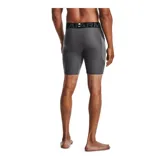 Calza corta de compresión Under Armour HeatGear® para hombre, color negro con cintura elástica gris con logo de la marca.