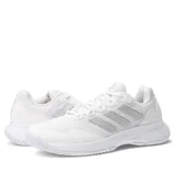 Championes Adidas Run Falcon 3, color blanco con las tres tiras características de la marca en los laterales.