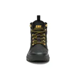 Bota híbrida Caterpillar, modelo Colorado Sneaker WP, de diseño urbano y funcional. Confeccionada en cuero nubuck impermeable y malla, cuenta con suela de goma de alta tracción, mediasuela de EVA y sistema de cordones con ojales metálicos. Presenta detalles en amarillo y logo de la marca en el lateral y lengüeta.