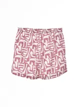 Short de baño azul con estampado de motivos marinos en celeste.