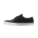 Zapatillas Etnies Jameson 2 Eco color gris oscuro con detalles en bordó y suela blanca.