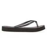 Ojotas Havaianas modelo Slim Flatform, color negro liso, con plataforma gruesa y tiras finas.
