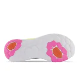 Championes New Balance Fresh Foam Roav para mujer, color azul marino con detalles en rosa, amarillo y blanco.