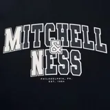 Canguro Mitchell & Ness de los New York Yankees, combinación de negro y beige, con capucha ajustable, bolsillo tipo canguro y logo bordado en el pecho.
