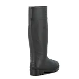 Bota de lluvia West de caña alta, color negro, fabricada en material impermeable con suela de goma antideslizante y logo de la marca grabado en el lateral.