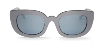 Lentes de sol Mr Boho modelo Shumikita, color gris con lentes espejados celestes.