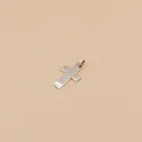 Dije de cruz bombé de plata 925.