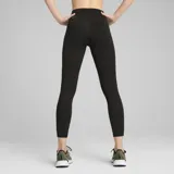 Calza deportiva Puma de tiro alto, color negro, con logo de la marca estampado en contraste en la pierna izquierda.