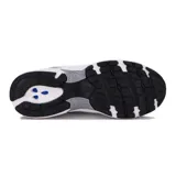 Championes de running Diadora Anyma para hombre, color blanco con detalles en plateado y azul marino.