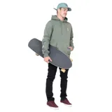 Canguro verde con capucha y bolsillo tipo canguro. Logo de Volcom estampado en el pecho y en la manga.