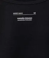 Musculosa básica azul marino de algodón peruano, con escote redondo y tirantes finos.