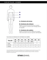 Campera de denim azul oscuro de calce slim.