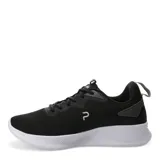 Championes deportivos Push modelo Didac, color negro con suela blanca. Presentan un diseño de malla transpirable, cierre con cordones y refuerzos sintéticos en el talón y laterales.