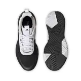 Zapatillas Adidas Own The Game 2.0, de caña media, color negro con detalles en blanco. Presentan exterior de malla ligera y transpirable, amortiguación Lightmotion en la mediasuela y suela Adiwear.