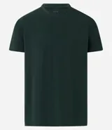 Remera de corte regular confeccionada en tejido piqué de algodón, con cuello redondo y manga corta. Presenta un diseño liso y minimalista con textura sutil.
