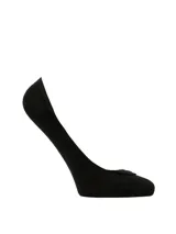 Medias invisibles de corte bajo, diseñadas para usar con calzado tipo ballerina, en color negro.