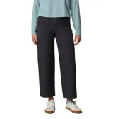 Pantalón Columbia modelo Roc Wide Leg Pant, color negro, de corte ancho y tiro alto, confeccionado en tejido elástico. Cuenta con bolsillos laterales inclinados, trabillas para cinturón y bolsillos traseros.