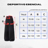 Pantalón deportivo baggy color negro, de algodón, con corte holgado y tiro alto.