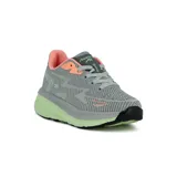 Championes de running Austral Champion Speed D, color gris con detalles en verde y rosa.