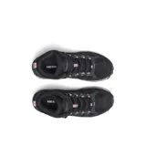 Botas de trekking impermeables Merrell modelo Accentor 4 Mid WP para mujer. Confeccionadas con parte superior de ante impermeable y malla, entresuela de espuma EVA y suela exterior de goma. Presentan diseño en color negro con detalles en rosado y gris.