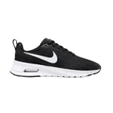 Championes Nike Air Max Nuaxis, color negro con swoosh blanco y suela con unidad Air Max visible.