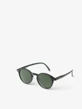 Lentes de sol Izipizi de la línea Junior, color verde oscuro, con montura redonda y lentes polarizadas categoría 3.
