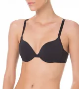 Soutien negro con aro y push up.