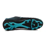 Championes de fútbol Austral, color negro con detalles en celeste.