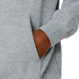 Canguro gris con capucha, bolsillo frontal y estampado del logo de Independent y Emerica en el pecho.