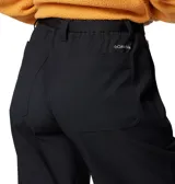 Pantalon de senderismo Columbia modelo Brea Falls, color negro, con cintura elástica, cinturón integrado y bolsillos laterales con cierre.