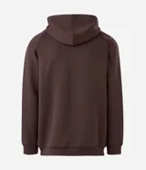 Saco deportivo con capucha y cierre frontal de cremallera, confeccionado en tejido tech fleece. Presenta mangas largas, bolsillos laterales con cierre y puños acanalados, ofreciendo un diseño liviano y térmico.