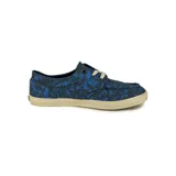 Zapatillas Reef modelo Deckhand 3 TX, color azul con estampado floral y suela color crema.