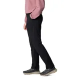 Pantalón Columbia Leslie Falls Pant II de color negro, corte recto y cintura media. Diseñado con tecnologías Omni-Shield y Omni-Shade UPF 50, cuenta con bolsillos funcionales y rodillas articuladas.