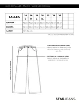 Pantalón de jean celeste, corte wide leg, tiro medio, con calce extra relaxed y piernas anchas.