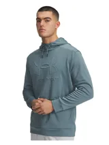 Canguro con capucha Under Armour Armour Fleece Graphic de color verde, con bolsillo frontal tipo canguro y el logo de la marca en relieve en el pecho.