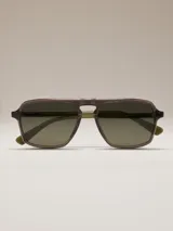 Lentes de sol Carey C2, con montura color carey y lentes verdes.