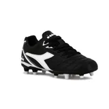 Championes de fútbol Diadora Tifosi Md, color negro con detalles en blanco.