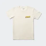 Remera de manga corta color crema con logo de la marca Stance bordado en el pecho.