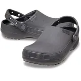 Zuecos Crocs modelo Classic Crafted, de color beige, con parte superior de lona textil lavada, suela Croslite y correa de talón pivotante.