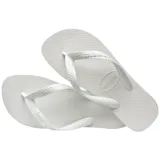 Ojotas Havaianas modelo Top, color fucsia, con diseño clásico de suela de goma texturizada y tiras anchas con el logo de la marca en relieve.
