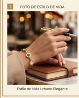 Pulsera de eslabones de acero con baño de oro, compuesta por cinco dijes circulares alternados con ónix negro y nácar blanco, con bordes grabados en números romanos.