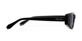 Lentes de sol rectangulares negros con montura gruesa de bio-based G850 y patillas de propionato de celulosa. Lentes polarizadas alemanas con protección UV400, recubrimiento antiscratch y superhydrophobic.