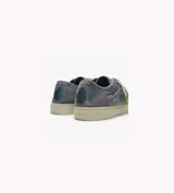 Zapatillas Satorisan modelo Heisei Gaia Terra 2, color gris humo (verdifumo), con cordones en tono crudo y suela de goma reciclada.