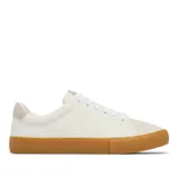 Championes Columbia modelo Bonehead Lea Omni-Grip, color blanco con suela de goma marrón y detalles en ante beige en la puntera y el talón.