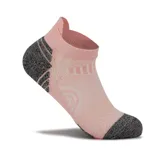 Medias de corte bajo color blanco con puntera y talón en gris jaspeado.