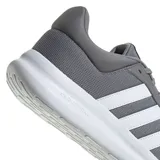 Championes urbanos Adidas modelo Lite Racer 4.0, color gris con las tres tiras características en blanco y entresuela Cloudfoam. Confeccionados en material textil ligero y transpirable.