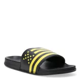 Chanclas de hombre color negro con estampado de la bandera del Club Atlético Peñarol en amarillo. Presentan una banda ancha superior con diseño de estrellas y rayas, y una suela ergonómica de material sintético.