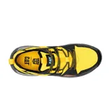 Championes Caterpillar Raider Sport color amarillo y negro, con detalles en naranja y celeste.